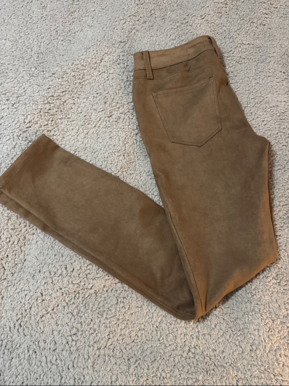 Level 99 Women's Faux Suede Pants in Brown